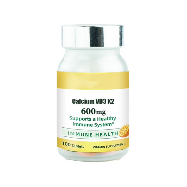 OEM Vegan Daily Supplement Bone Health Vitamin D3 10000iu Calcium VD3 K2 Tablets