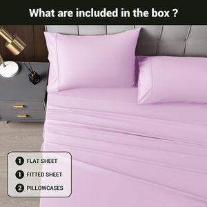 Juego de sábanas King de 4 piezas sábanas de bambú derivadas de rayón refrescante 16 "bolsillo profundo transpirable suave Hotel ropa de cama sedosa - Product Image 2