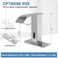 CYEN contrôle de température de haute qualité installation rapide chrome capteur automatique robinet sans contact salle de bain évier robinet