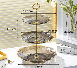 3 <span class=keywords><strong>Tier</strong></span> Cup Kuchenst änder Transparente Kunststoff Dessert Display Cupcake Kuchenst änder Set für Dessert Tisch Hochzeit Kuchen Dekoration - Product Image 1