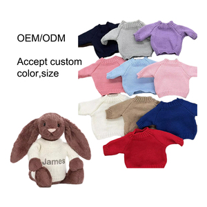 Peluche <span class=keywords><strong>Lapin</strong></span> aux Longues Oreilles Personnalisable avec Nom d'Enfant, <span class=keywords><strong>Jouet</strong></span> en Peluche Doux avec Broderie et Pull - Product Image 2