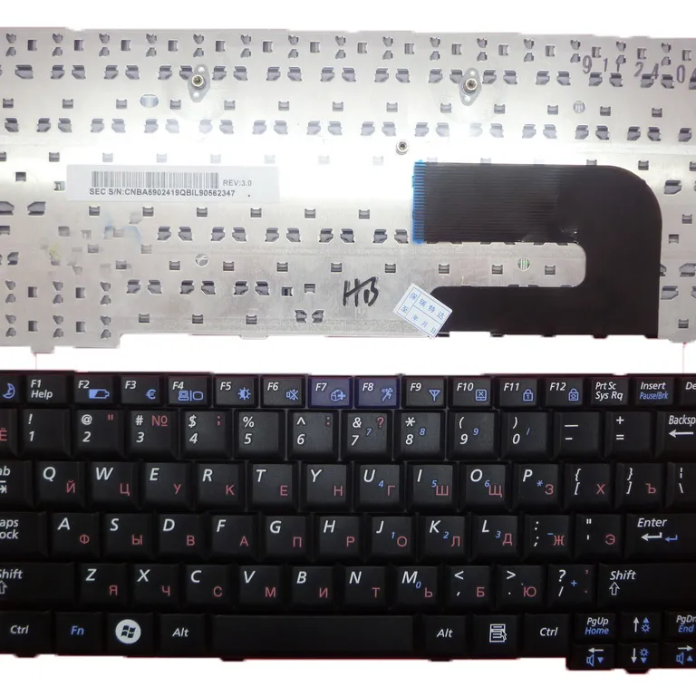 Laptop-Tastatur für Samsung NC10 ND10 N140 N128 N130 N110 N108 N135 Russland RU V100560DK1 V100560DS1 BA59-02419Q Schwarz