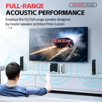 Système audio Hi-Fi 2.1 canaux Microlab FC361 avec télécommande, amplificateur discret, caisson de basses en plastique pour entrée optique/coaxiale, pour ordinateur de bureau à domicile