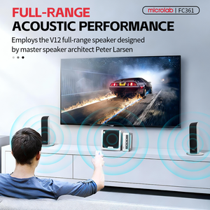 ระบบเครื่องเสียงไฮไฟ <span class=keywords><strong>Microlab</strong></span> FC361 2.1 แชนแนล พร้อมรีโมท  แอมพลิฟายเออร์แยกส่วน ซับวูฟเฟอร์  วัสดุพลาสติก รองรับอินพุตแบบออปติคอล/โคแอกเชียล สำหรับใช้ในบ้าน/คอมพิวเตอร์ตั้งโต๊ะ - Product Image 3
