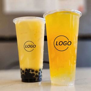 Nouvelles tasses transparentes jetables de 90 mm, écologiques, imprimées, pour bubble tea, café, en plastique PP. - Product Image 4