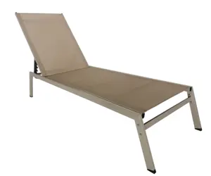 Draagbare Kd Structuur Chaise Lounge Lichtgewicht Aluminium Opvouwbare Strand Ligstoelen
