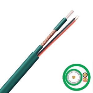 <span class=keywords><strong>Cable</strong></span> <span class=keywords><strong>coaxial</strong></span> KX7 KX6 con 2 conductores <span class=keywords><strong>de</strong></span> Cu trenzados <span class=keywords><strong>de</strong></span> potencia <span class=keywords><strong>Cable</strong></span> <span class=keywords><strong>de</strong></span> <span class=keywords><strong>Internet</strong></span> <span class=keywords><strong>de</strong></span> 305m PVC verde sólido LSZH - Product Image 5