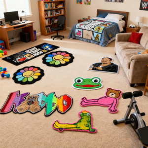 Thảm <span class=keywords><strong>tufting</strong></span> tùy chỉnh chất liệu acrylic nylon, thảm trải sàn trang trí nhà cửa cao cấp, thảm <span class=keywords><strong>tufting</strong></span> chất liệu polyester, thảm trải sàn anime - Product Image 2