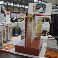 Étagère de présentation pliable en carton ondulé empilable personnalisée, écologique, pour la présentation de vêtements, les salons professionnels, les expositions, les stands
