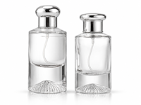 Flacons de parfum en verre transparent de 25 ml, 50 ml, 100 ml avec vaporisateur à pompe argenté, emballage de luxe pour parfum vide