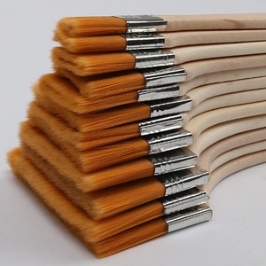Pinceaux à peinture en nylon Yichen, manche en bois de 5 mm, pinceaux plats pour la peinture, tailles 1 à 12 - Product Image 1
