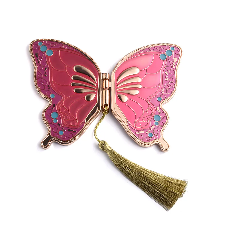 Hot Selling Unique Fashion Beautiful Butterfly Irregular Compact Pocket Mirror