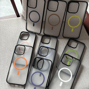 Coque <span class=keywords><strong>de</strong></span> téléphone <span class=keywords><strong>de</strong></span> luxe en peau transparente mate pour Apple 1617ProMax pour téléphone <span class=keywords><strong>de</strong></span> protection à Suspension magnétique deux-en-un Samsung S25 - Product Image 2