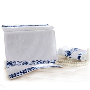 <span class=keywords><strong>Toalla</strong></span> de Fibra de Algodón Jacquard Azul y Blanca, Secado Rápido, 100% Turca, Diseño Damasco <span class=keywords><strong>Aquis</strong></span>, <span class=keywords><strong>Toalla</strong></span> de Mano para Recién Nacidos - Product Image 2