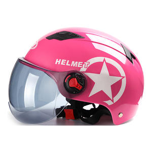 Casques de moto 3/4 rétro à visage ouvert, casque <span class=keywords><strong>Vespa</strong></span> pour scooters avec visière transparente pour hommes et femmes - Approuvé par la CCC - Product Image 5