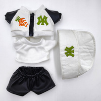 Ensemble de vêtements pour poupée mignonne et stylée, veste de moto imperméable, tenue, casquette de baseball, accessoires personnalisés, vente en gros