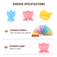 Support à œufs en silicone coloré personnalisé, sans BPA, pour œufs durs, idéal pour le petit-déjeuner amusant