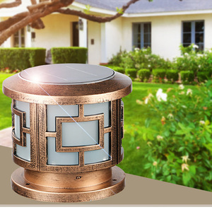 Lámpara Solar de Pilar, LED, Bronce, para Montaje en Pared Exterior, Impermeable, con Control Remoto, para Jardín, Patio, Villa, Entrada - Product Image 4