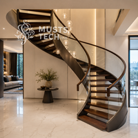 Escalier Courbé de Luxe Moderne Qualité Supérieure pour Projets OEM ODM