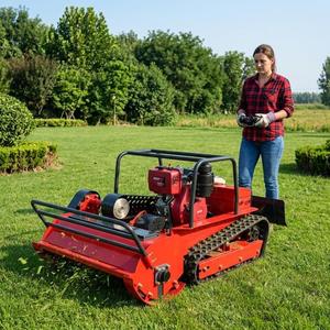 Robot tondeuse télécommandé sans fil à essence 4 temps, à chenilles, avec lame rotative, qualité industrielle, tout-terrain, pour jardinage DIY - Product Image 3