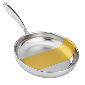 Poêle à frire en acier inoxydable 304 triple couche 18/10, poêles de cuisson à induction en acier inoxydable 3 plis, poêle à frire hybride en inox Sarten - Product Image 1