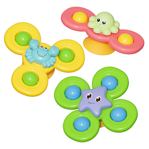 Océan/dinosaure/insecte main Fidget Spinners tout-petits jouets d'apprentissage produits pour bébés avec ventouse souple - Product Image 2