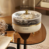 Luxe Franse stijl draaibare fruit schaal met compartimenten, voor thuis, woonkamer, gedroogd fruit, noten en snacks.