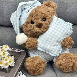 Haute qualité personnaliser grand en vrac drôle <span class=keywords><strong>bonne</strong></span> <span class=keywords><strong>nuit</strong></span> ours en peluche en peluche ensembles bébé réconfortant en peluche animaux jouets pour enfants cadeau - Product Image 2