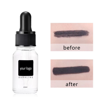 Fard à paupières longue tenue Duraline Vegan et Cruelty-Free, formule poudre liquide à mélanger pour maquillage waterproof avec paillettes, marque distributeur