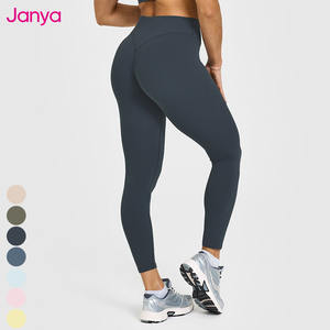 Celana <span class=keywords><strong>Yoga</strong></span> Janya High Waisted, Celana Fitness Tanpa Jahitan Depan, Warna Solid, Menyerap Keringat, Bernapas, Celana Skinny untuk Wanita - Product Image 5