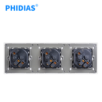 Sunpower-prise murale tactile, EU, panneau en verre de cristal coloré, AC 110 ~ 250V 16a, alimentation 3 prises, pour maison