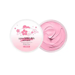 LAIKOU 90g Maschera Viso e Corpo all'Argilla di Sakura, Crema Schiarente per la Cura della Pelle, Maschera Detergente per il Viso all'Ingrosso - Product Image 1
