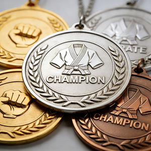 Medallas Deportivas <span class=keywords><strong>de</strong></span> Metal Doradas al Por Mayor, Económicas, Personalizadas para Maratón, Kick Boxing, Karate, Taekwondo - Product Image 3