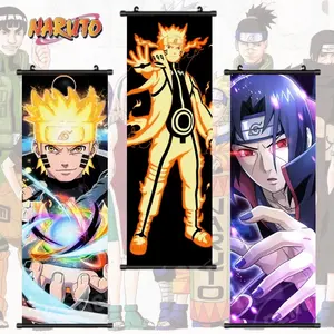 Bandai Anime Hanging Scroll Painting Narutos Uzumaki Canvas Picture Cartoon Character Theme Room Wall Decoration Blocking Paper