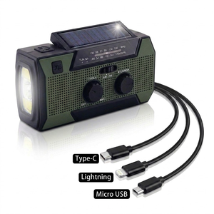 Radio solaire de secours pour nomades numériques 2000 mAh avec USB-C pour la communication et la sécurité en cas d'urgence en camping-car - Product Image 4