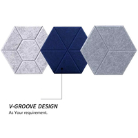 Panneaux acoustiques hexagonaux en feutre pour animaux de compagnie, résistants au feu et insonorisants, pour décoration intérieure moderne, vente en gros, personnalisables, HENGJIU