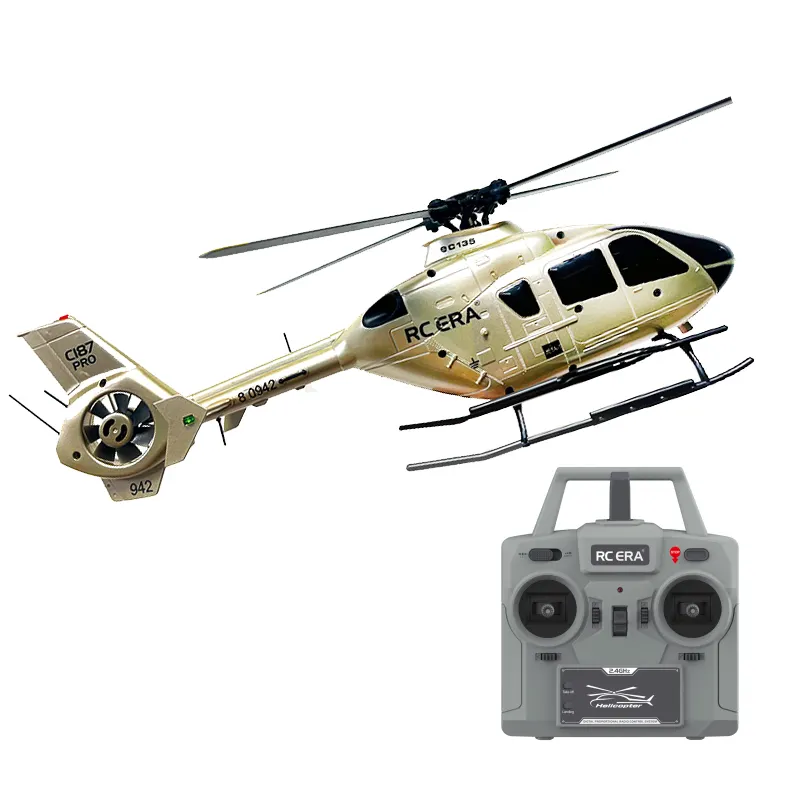 EC135 bir anahtar ters uçuş 3D uçan fırçasız 6CH RTF hobi sınıf uzaktan kumanda helikopter