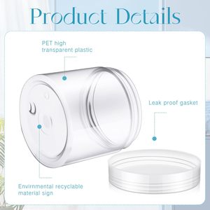 30ml/60ml/120ml/150ml/200ml/250ml/300ml/500ml/1000ml PET Plastic Round Screw Top Cosmetic <b>Containers</b> with Lids and Custom Logo - Product Image 2