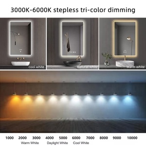 Moderno Miroir <span class=keywords><strong>Led</strong></span> pantalla táctil inteligente colgado en la pared barbería inteligente maquillaje baño tocador luz espejo inteligente - Product Image 2
