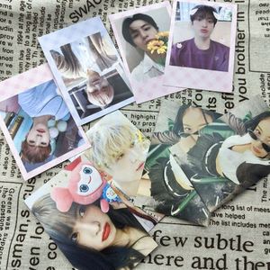 Carte photo KPOP personnalisée double face, design étoiles holographiques, collection de fans colorée, style Lomo, souvenir en papier, collection cadeau - Product Image 5