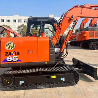 Maquinaria de excavadora usada propia familiar Hitachi Zx65 Máquina excavadora usada barata Hitachi Zx65 Excavadora pequeña usada