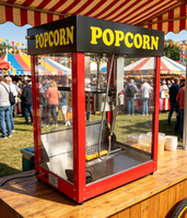 Machine à Popcorn Commerciale au Gaz, Entièrement Automatique, Double Mode pour Popcorn Sphérique et Papillon, Équipement Professionnel pour Stand Mobile