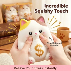 Squishy Géant Chat de Noël à Remontée Lente, Jouets à Presser, Squishy Chat Porte-Bonheur Géant, En Stock, Emballé en Coffret Cadeau - Product Image 4