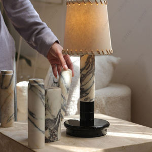 Illuminate Stone Table <b>Lamp</b> E27 LED <b>Touch</b> Control Eye Caring For Study Bedroom <b>Bedside</b> Decorative Artistic Ornament - Product Image 2