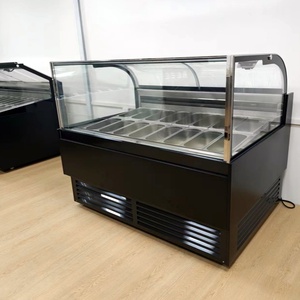 Congelatore Espositore per Gelato a 18 Vaschette, Design Nero - Product Image 3