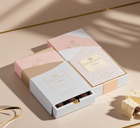Boîte à tiroirs en papier de qualité supérieure de luxe personnalisée pour offrir des truffes en chocolat noir Boîte d'emballage de luxe en chocolat