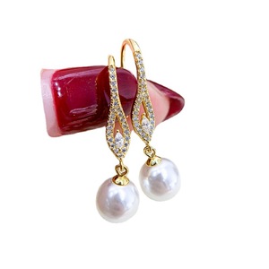 Accessoire en argent S925 pour perles DIY, support vide pour boucles d'oreilles tendance avec perle ronde de 8 à 12 mm, plat, crochet de bijoux 21573, taille 8 mm - Product Image 5