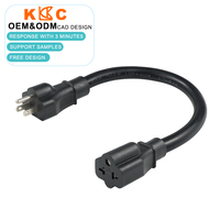 Adaptateur NEMA 515P IP11 SJTW 20A, prise nominale vers prises multiples 5-20R/6-15R/6-20R pour usage industriel