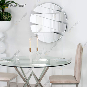 Fabriek Directe Verkoop Zig-Zag Globe Van Hand-Cut Ruiten Met Unframed Randen Muur Spiegel - Product Image 1