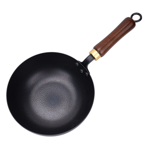 24cm <b>Wok</b> Fish scale pattern hammer forging design physical anti-sticking scratch resistant and durable in stock - Product Image 4